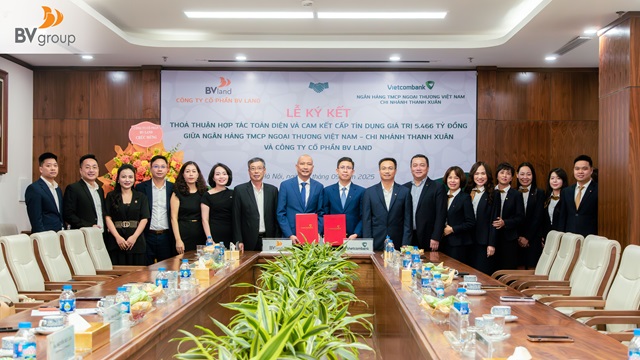BV Land và Vietcombank Thanh Xuân ký kết hợp tác chiến lược toàn diện và cam kết tín dụng lên tới 5.465 tỷ