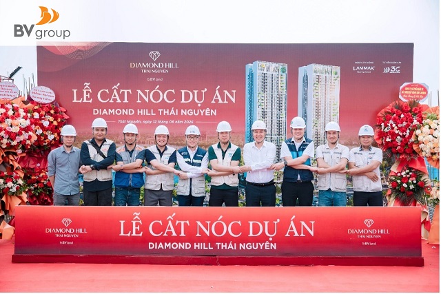 DIAMOND HILL THÁI NGUYÊN VƯỢT TIẾN ĐỘ, CẤT NÓC TÒA CĂN HỘ ĐẦU TIÊN